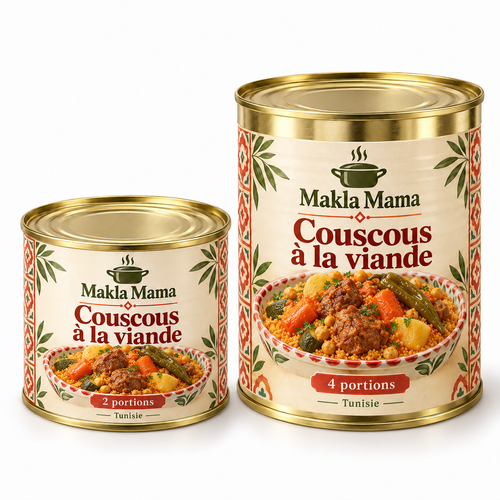 Couscous à la viande — petite et grande conserve
