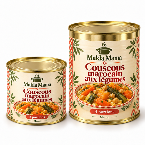 Couscous marocain aux légumes — Maroc — boîtes de 2 et 4 portions