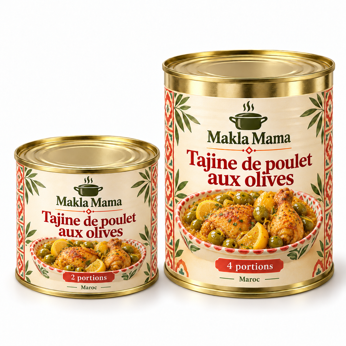 Tajine de poulet aux olives — Maroc — boîtes de 2 et 4 portions